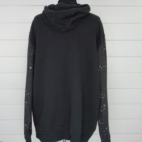 THE NORTH FACE Mens XXL BLACK PULLOVER HOODIE 3M REFLECTIVE PRINT LOGO GRAPHIC - Picture 3 of 12